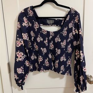 Anthropologie MAEVE SMOCKED PEPLUM TANK